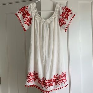 FOREVER 21 White and Red Dress